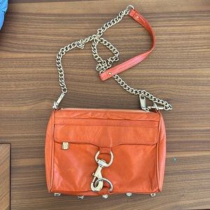 Rebecca Minkoff Orange Crossbody Leather Purse